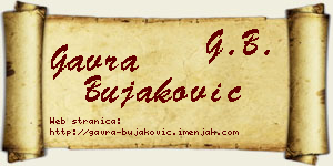 Gavra Bujaković vizit kartica